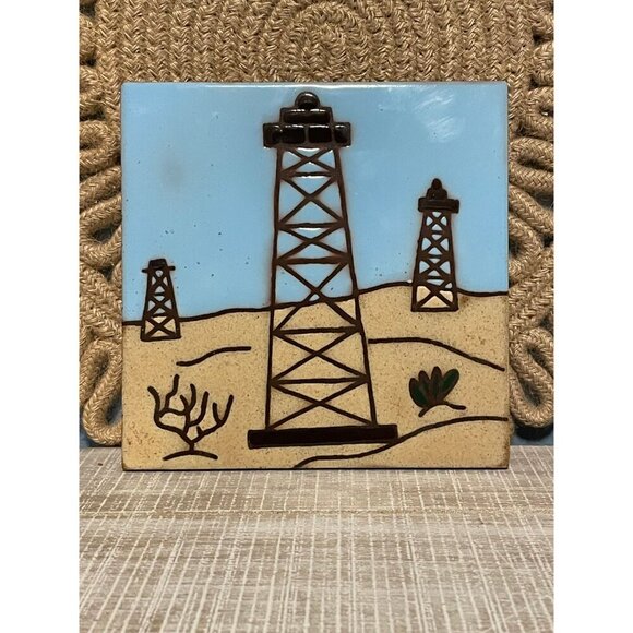 Vintage Fiesta Tiles, Oil Rig Tile, 1983, Phoenix Arizona - Picture 2 of 5